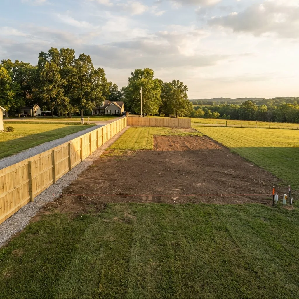 Cleared lot after grading
